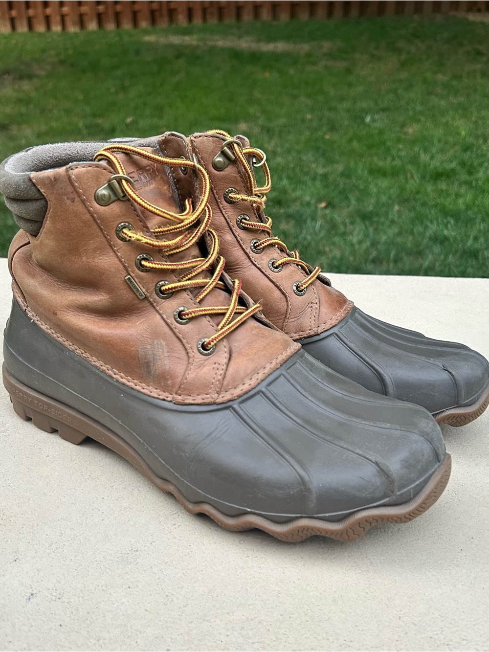 Men’s Brown Sperry Duck Boots Size 9.5